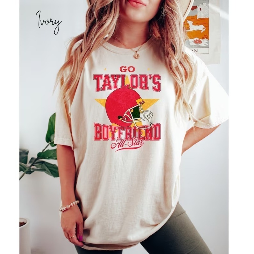 Go Taylors Boyfriend Funny Travis Kelce Football Shirt